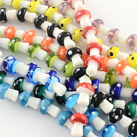 Гриб ручной Lampwork бисер пряди&nbsp;LAMP-R116-19
