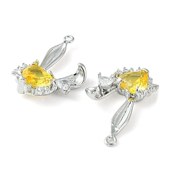 Латунные микро проложить кубического циркония подвески&nbsp;KK-L208-05P-04