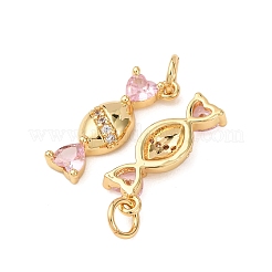 Латунные микро проложить кубического циркония подвески KK-D019-23G