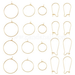 80 шт. 5 стиля фурнитуры для серег-колец из хирургической нержавеющей стали 316&nbsp;STAS-TA0005-45