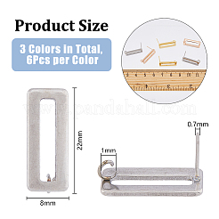 18 шт. 3-х цветная фурнитура для сережек-гвоздиков из нержавеющей стали 201 STAS-DC0014-84
