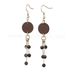 Натуральный камень смешанные болтающийся серьги&nbsp;EJEW-JE06987