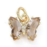 Кулон из латуни с прозрачным кубическим цирконием&nbsp;ZIRC-P079-B01-14
