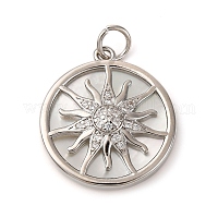 Латунные микропаве прозрачные подвески с фианитом&nbsp;KK-P308-83P