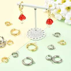 16 шт. фурнитура для сережек-колец Huggie Hoop из нержавеющей стали 201&nbsp;STAS-FS0002-27A