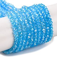 Запекание гальванических нитей стеклянных бусин&nbsp;DGLA-A039-J4mm-B12