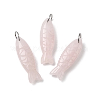 Резные подвески из натурального розового кварца&nbsp;G-G314-01P-04