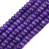 Окрашенные природные белый нефрит бисер пряди&nbsp;G-G107-A24-01