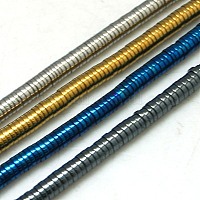 Немагнитные синтетический гематит бисер пряди&nbsp;G-K011-4x1mm-M