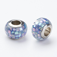 Европейские бусины из нержавеющей стали 304 из смолы&nbsp;RPDL-P002-A03