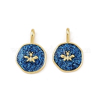 Латунные блестки эмалевые подвески&nbsp;KK-F908-17G-03