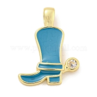 Подвеска из латуни с покрытием из кубического циркония и эмалью.&nbsp;KK-Q814-22G-05