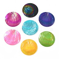 Подвески из натуральной ракушки капиз&nbsp;SSHEL-Z002-01