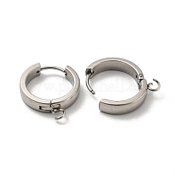 Фурнитура для сережек-колец huggie hoop из нержавеющей стали 201&nbsp;STAS-A167-01U-P