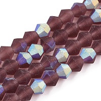 Имитируют нити бус из матового стекла из австрийского хрусталя&nbsp;GLAA-F029-TM4mm-A05