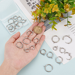 24 шт. фурнитура для сережек-колец Huggie Hoop из нержавеющей стали 6 размера 201&nbsp;STAS-BC0003-39