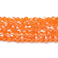 Прозрачные стеклянные бусины гальваническим пряди&nbsp;GLAA-F029-3mm-C11