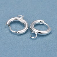 201 фурнитура для сережек-колец Huggie Hoop из нержавеющей стали&nbsp;STAS-P283-01A-S