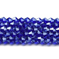 Прозрачные стеклянные бусины гальваническим пряди&nbsp;GLAA-F029-3mm-C06