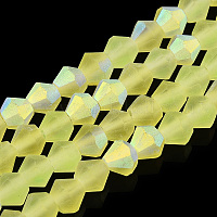 Имитируют нити бус из матового стекла из австрийского хрусталя&nbsp;GLAA-F029-TM4mm-A21