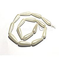 Гальваническая оболочка жемчужные бусы пряди&nbsp;BSHE-G010-8x30mm-01