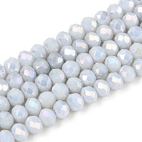 Антикоррозийные гальванические стеклянные бусины рондель&nbsp;X-EGLA-T021-4mm-17-01