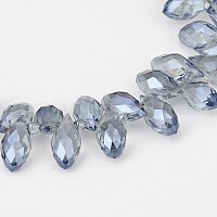 Стеклянные бусины с гальваническим покрытием &nbsp;X-EGLA-J068-FR04