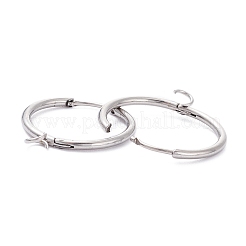 Фурнитура для сережек-колец Huggie Hoop из нержавеющей стали 201&nbsp;STAS-P283-01N-P