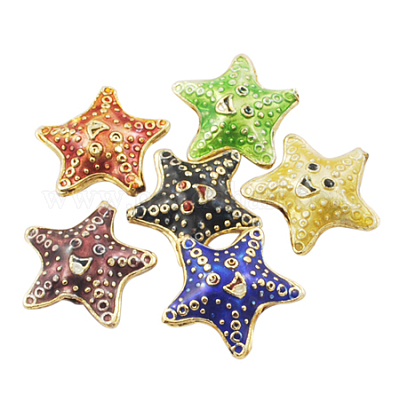 Бусины ручной работы перегородчатой CLB183Y-1