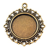 Подвески для кабошонов  & стразов&nbsp;PALLOY-A15290-AG-LF