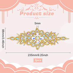 Ромбовидные утюги на аппликациях из страз DIY-WH0304-975B