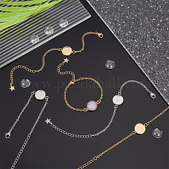 Bausatz für ein leeres Kuppelgliederarmband zum Selbermachen DIY-UN0004-29