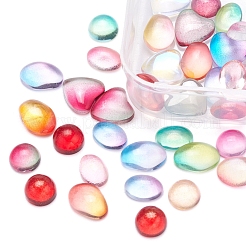 40 Stk. 4 Stil transparente Glascabochons GGLA-YW0001-09