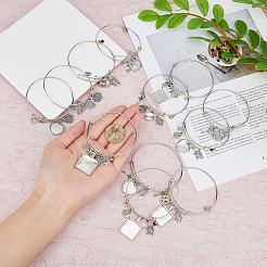 DIY Rohling Geometrie Legierung Charms erweiterbar Kit zur Herstellung von Armreifen BJEW-DC00003