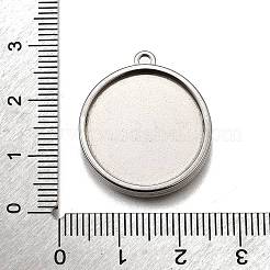 Cabochon-Fassungen für Anhänger aus Edelstahl 304 STAS-S181-02P-F