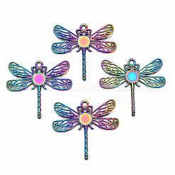 Anhänger-Cabochon-Fassungen in Regenbogenfarben PALLOY-N163-127-NR