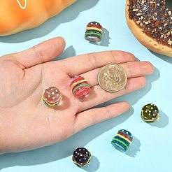 6 Stück 6 Farben Harz Cabochons RESI-CJ0004-27