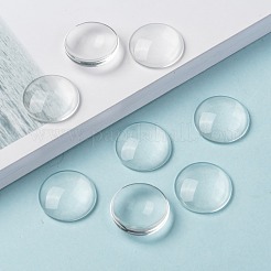 Transparente Glas Cabochons GGLA-R026-20mm