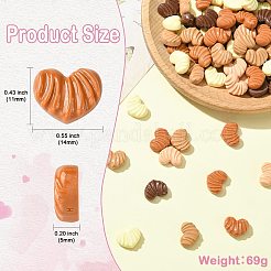 Undurchsichtige Decoden-Cabochons aus Kunstharzimitat für Lebensmittel RESI-CJC0023-11