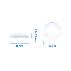 Transparente Glas Cabochons GGLA-TA0001-01-15mm