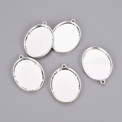 Aluminium-Anhänger Fassungen für Cabochons PALLOY-A19948-AS-LF