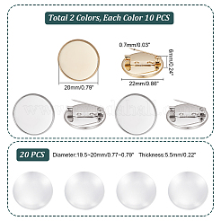DIY-Set zur Herstellung einer leeren Kuppelbrosche DIY-UN0004-40