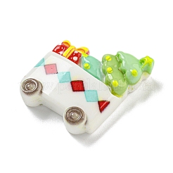 Weihnachts-Deko-Cabochons aus undurchsichtigem Harz RESI-U006-05D