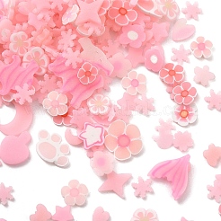 Leuchtende handgefertigte Fimo-Cabochons CLAY-E003-01B