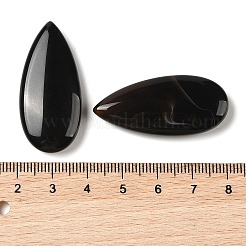 Natürliche schwarze Achat-Cabochons G-B082-04
