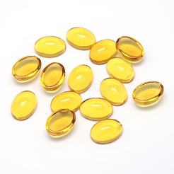 K9 glascabochons ovale cabochons mit flachem rücken GGLA-L002D-03