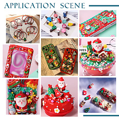 55 Stück 11 Stile undurchsichtige Weihnachtsharz-Cabochons CRES-GA0001-13