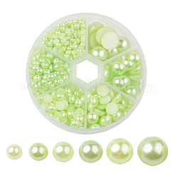 Perlkuppel-Cabochons aus Kunstleder mit 1 Box SACR-JP0001-18