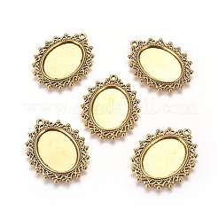 Zink Legierung Anhänger Fassungen für Cabochon & Strass X-PALLOY-A15289-AG-FF