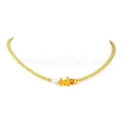 Женские ожерелья из натурального янтаря&nbsp;NJEW-JN06110